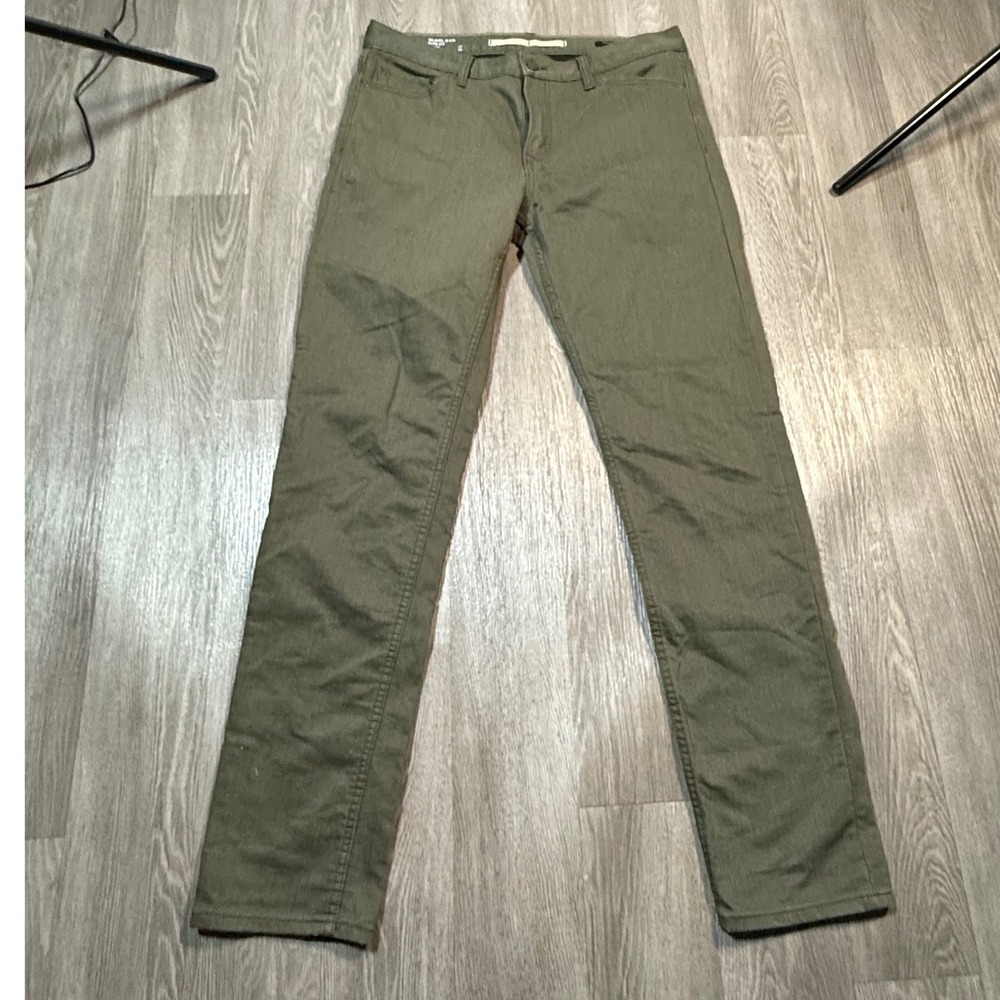 Banana Republic‎ Travel Jean Slim Fit Men's Olive Green Pants Waist 33 Inseam 34